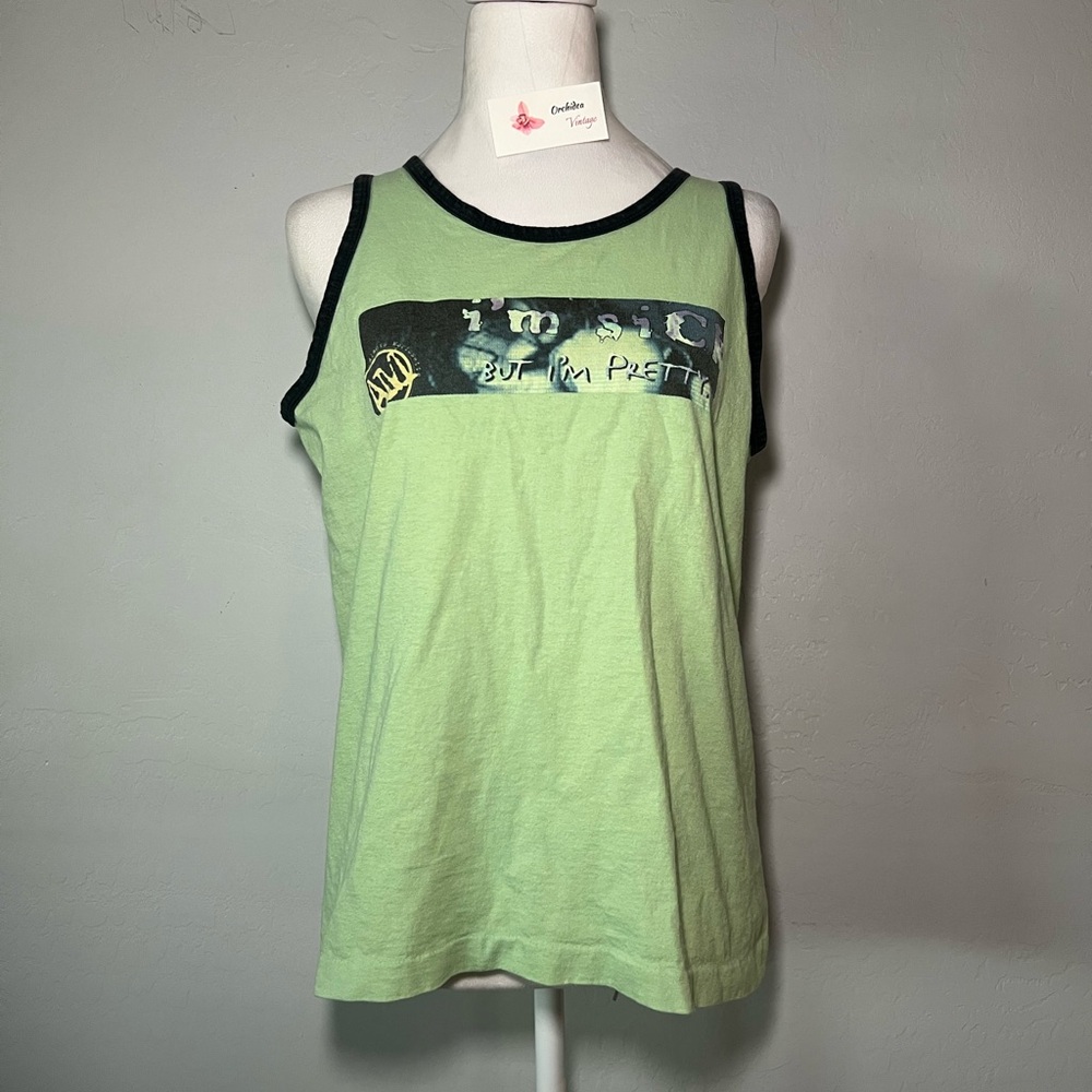 A RARE Lime Green Vintage 90’s Alanis Morissette Tank Top